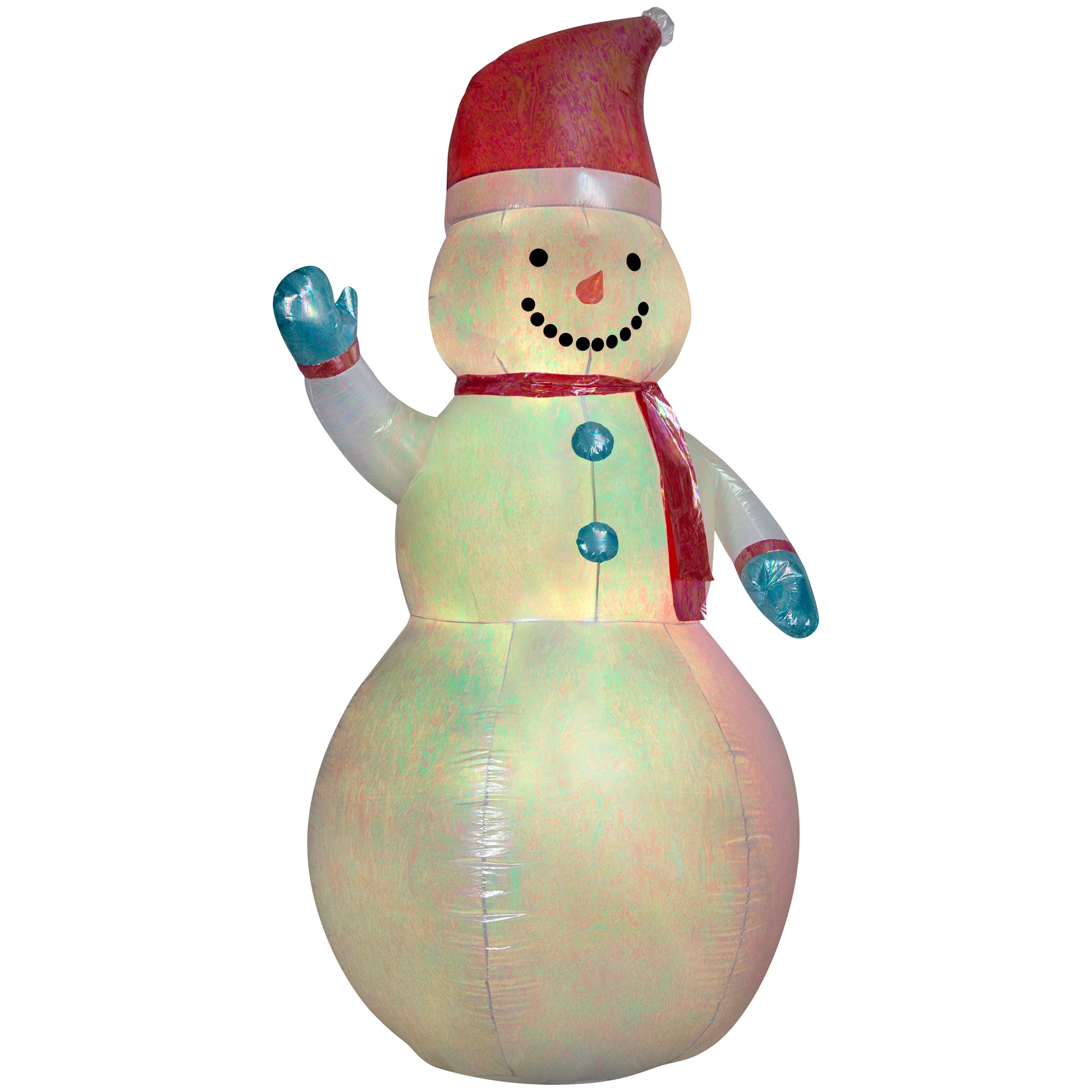 9-Ft Color Changing Iridescent Snowman Christmas Inflatable