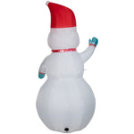 Load image into Gallery viewer, Gemmy Christmas Inflatable Color Changing Iridescent Snowman, 9 ft Tall, Multi
