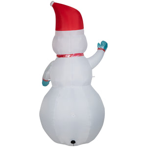 Gemmy Christmas Inflatable Color Changing Iridescent Snowman, 9 ft Tall, Multi