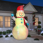 Load image into Gallery viewer, Gemmy Christmas Inflatable Color Changing Iridescent Snowman, 9 ft Tall, Multi
