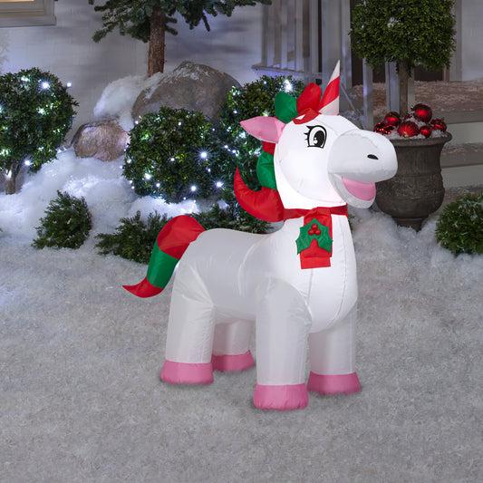 Unicorn Christmas Inflatable lifestyle