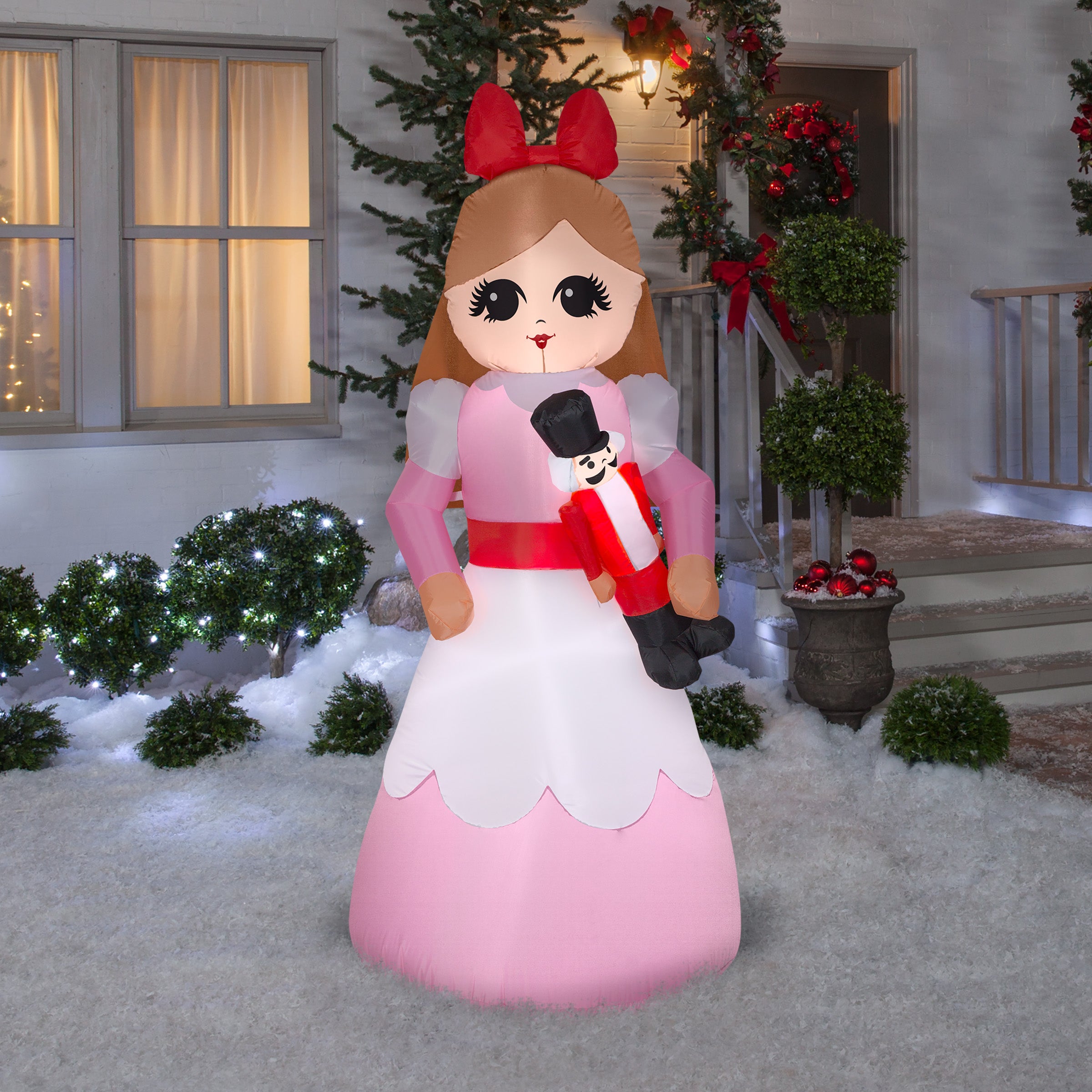 6' Airblown Nutcracker Clara Christmas Inflatable
