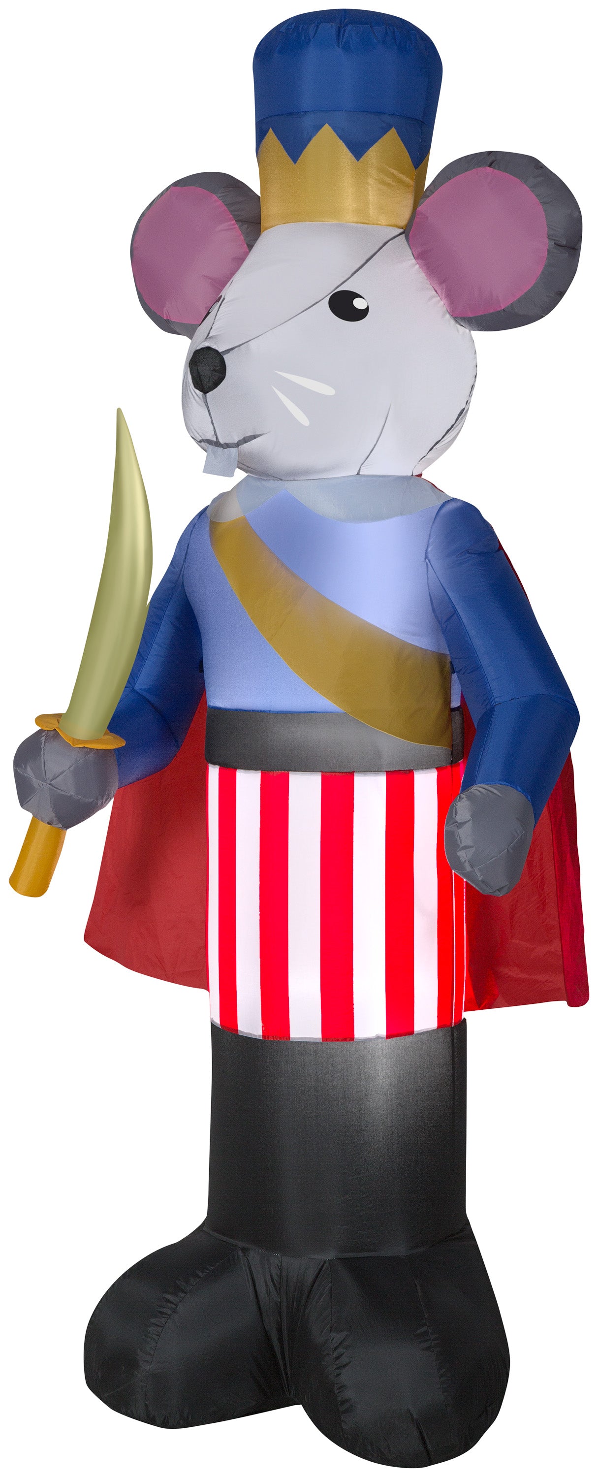 7' Airblown Nutcracker Mouse King Christmas Inflatable
