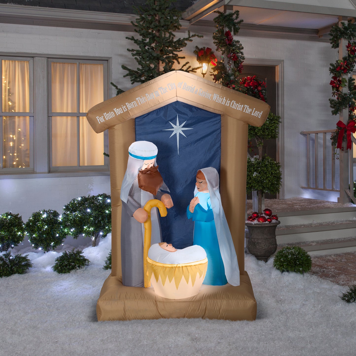 Christmas Inflatable Nativity Scene, 6.5 ft Tall lifestyle
