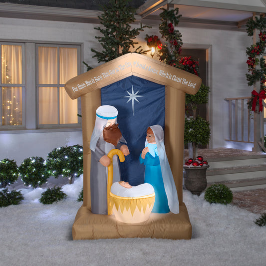 Christmas Inflatable Nativity Scene, 6.5 ft Tall lifestyle