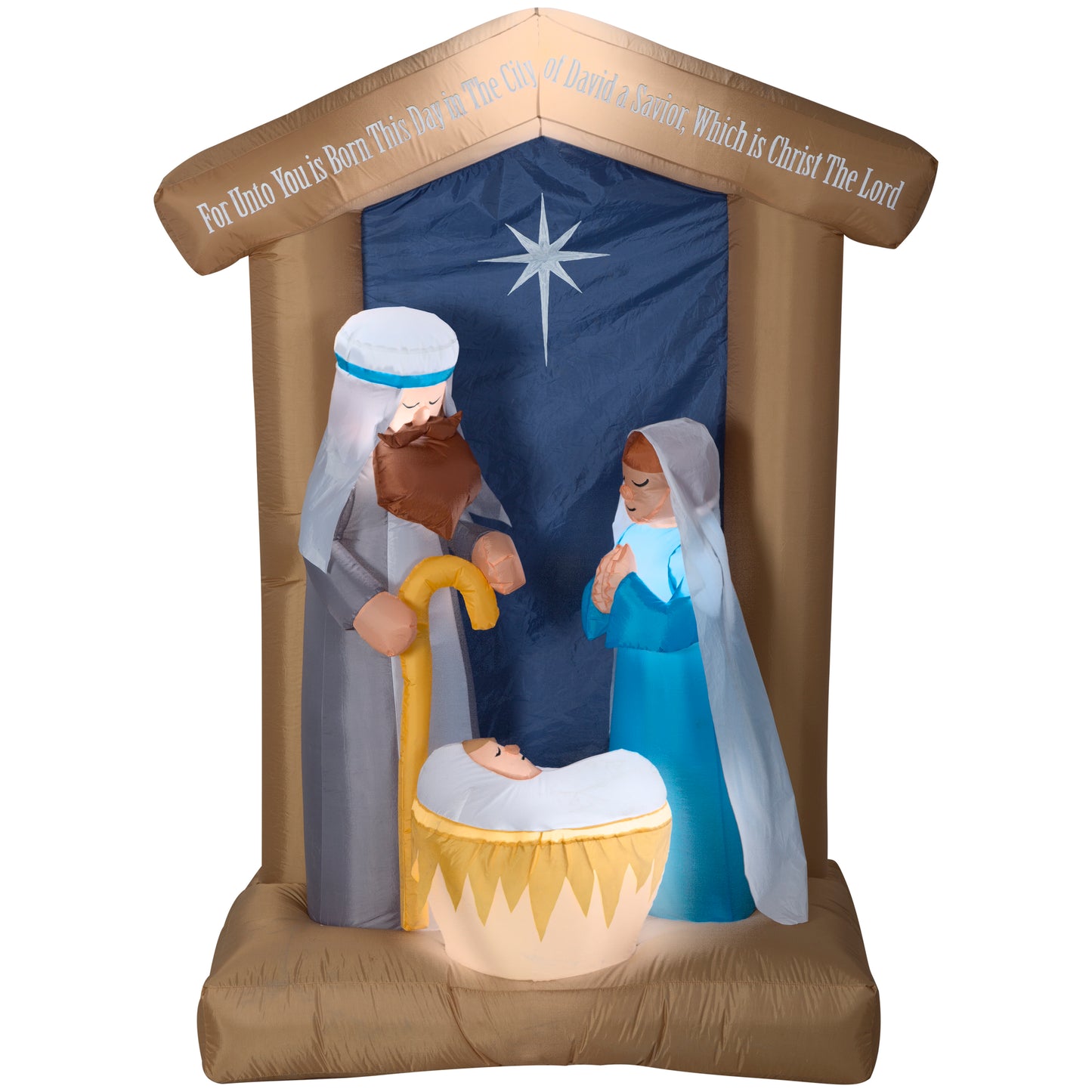 Christmas Inflatable Nativity Scene, 6.5 ft Tall