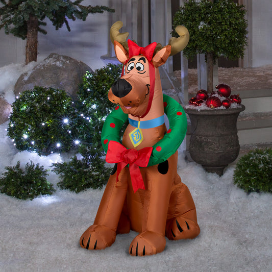 Gemmy 3' Airblown Scooby Doo as Reindeer Christmas Inflatable
