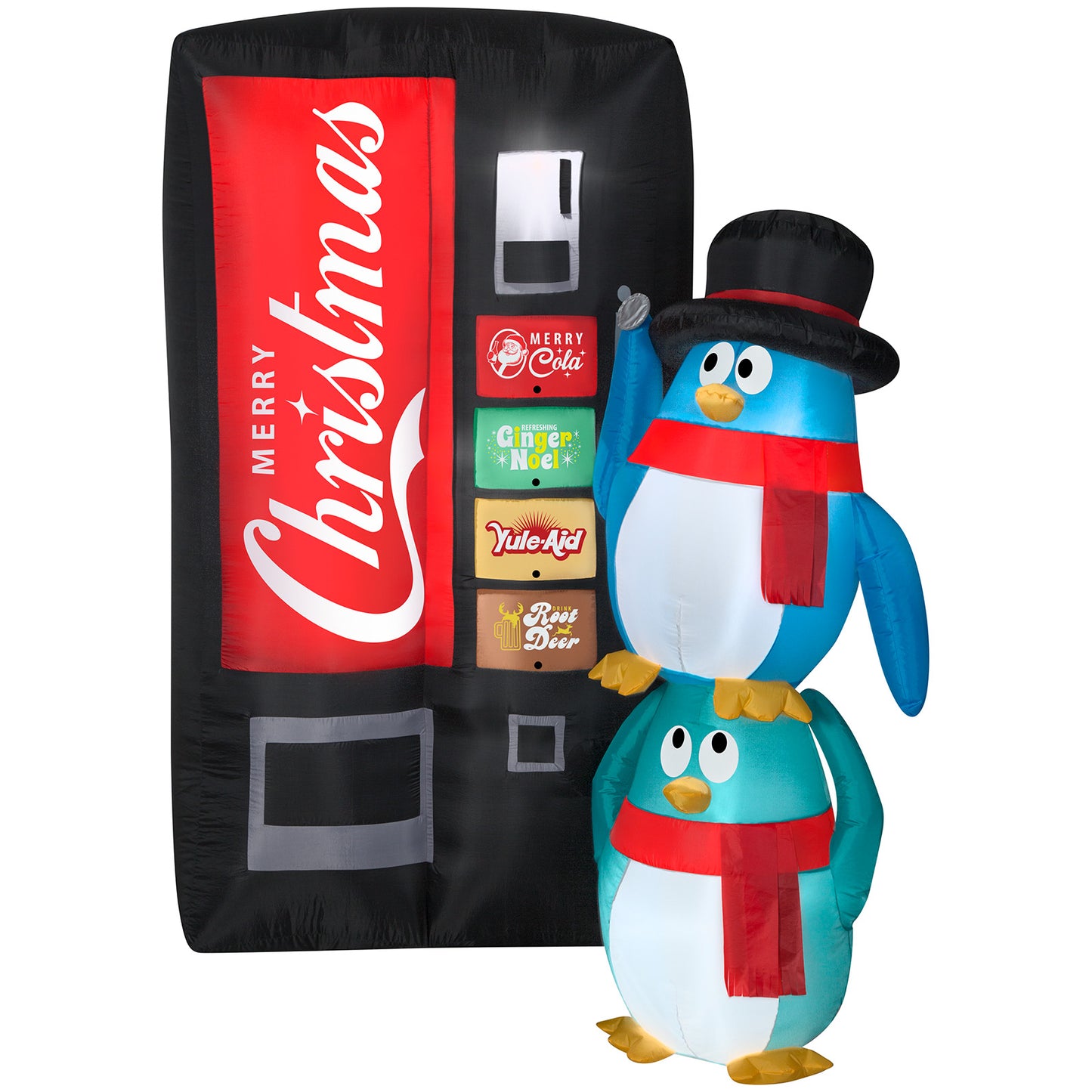 6.5' Merry Christmas Soda Machine Scene Christmas Inflatable