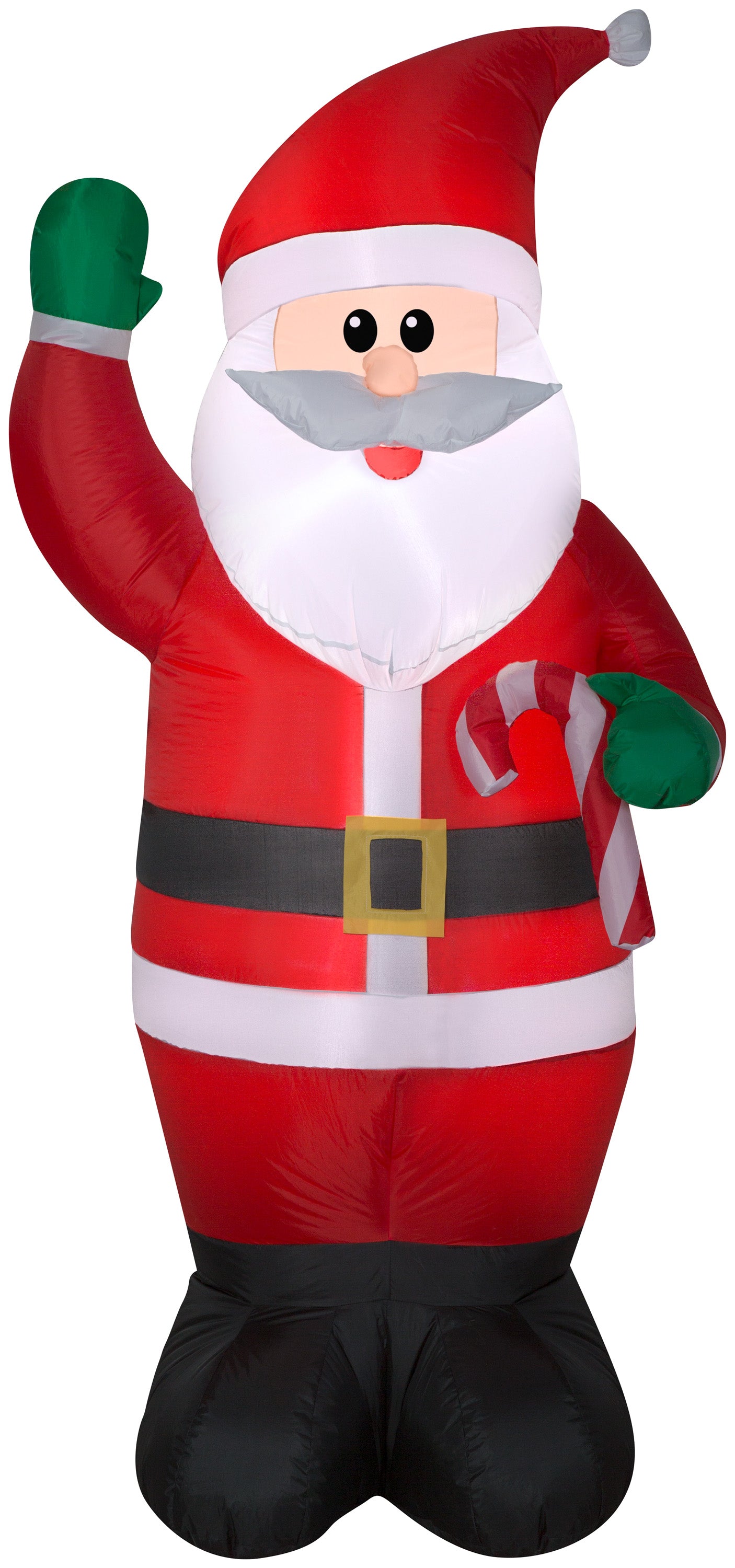 6.5' Airblown Santa Holding a Candy Cane Christmas Inflatable