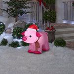 Load image into Gallery viewer, Gemmy Christmas Airblown Inflatable Inflatable Christmas Pig, 2.5 ft Tall, pink
