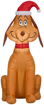 Load image into Gallery viewer, Gemmy Airblown Inflatable Max The Dog Grinch Wearing Santa Hat, 3.5 Ft Tall, ft Tall
