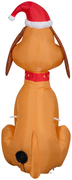 Load image into Gallery viewer, Gemmy Airblown Inflatable Max The Dog Grinch Wearing Santa Hat, 3.5 Ft Tall, ft Tall
