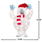 Load image into Gallery viewer, Gemmy Rudolph The Red-Nosed Reindeer Bumble Tinsel Yard Sculpture, 28-Inch, Pre-Lit LED Christmas Decor
