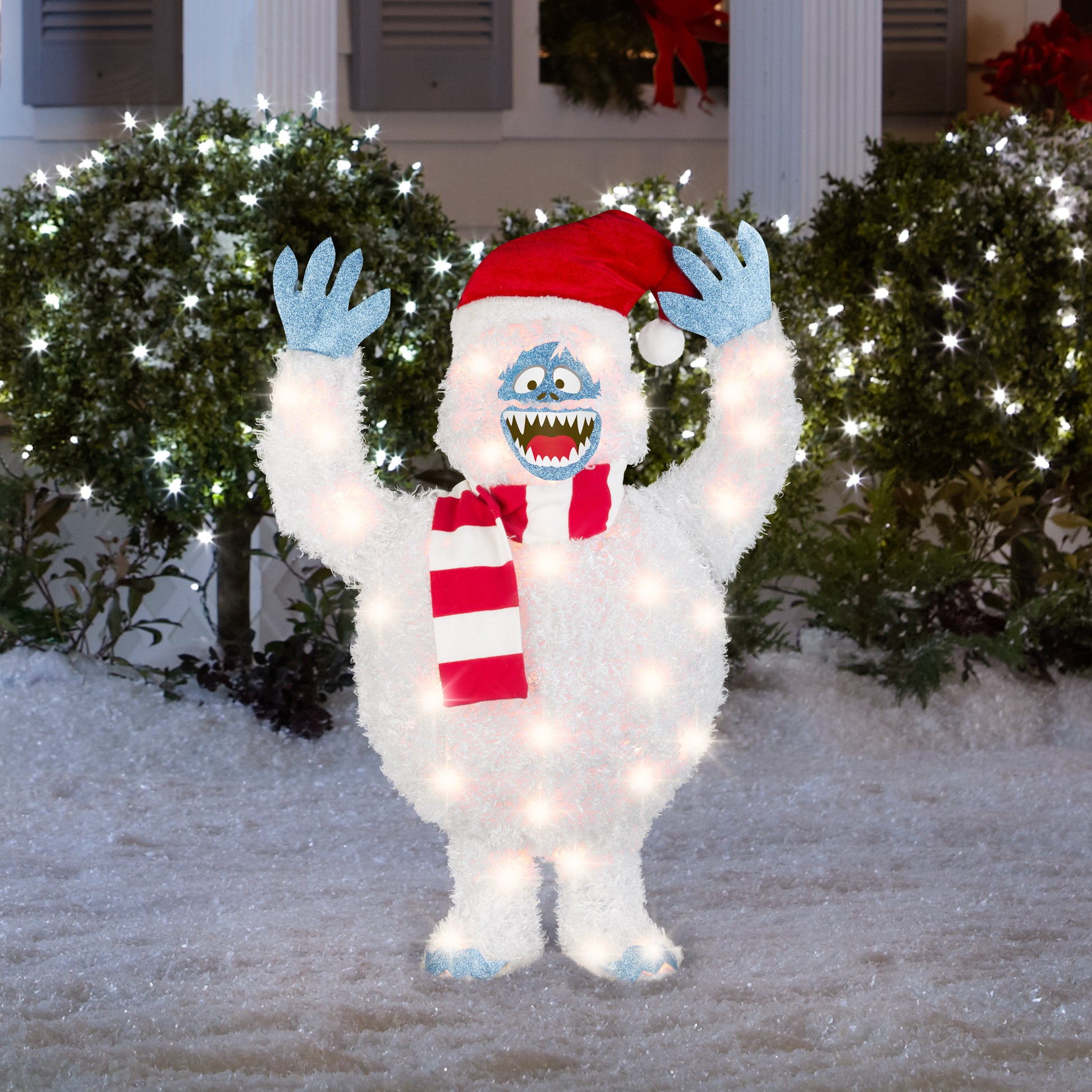 Rudolph The Red-Nosed Reindeer Bumble Tinsel Yard Sculpture, 28-Inch, Pre-Lit LED Christmas Décor lifestyle
