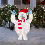 Load image into Gallery viewer, Gemmy Rudolph The Red-Nosed Reindeer Bumble Tinsel Yard Sculpture, 28-Inch, Pre-Lit LED Christmas Decor
