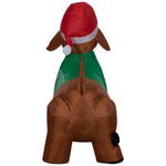 Load image into Gallery viewer, Gemmy Christmas Inflatable Dachshund Dog with Green Sweater, 2 ft Tall, Multi
