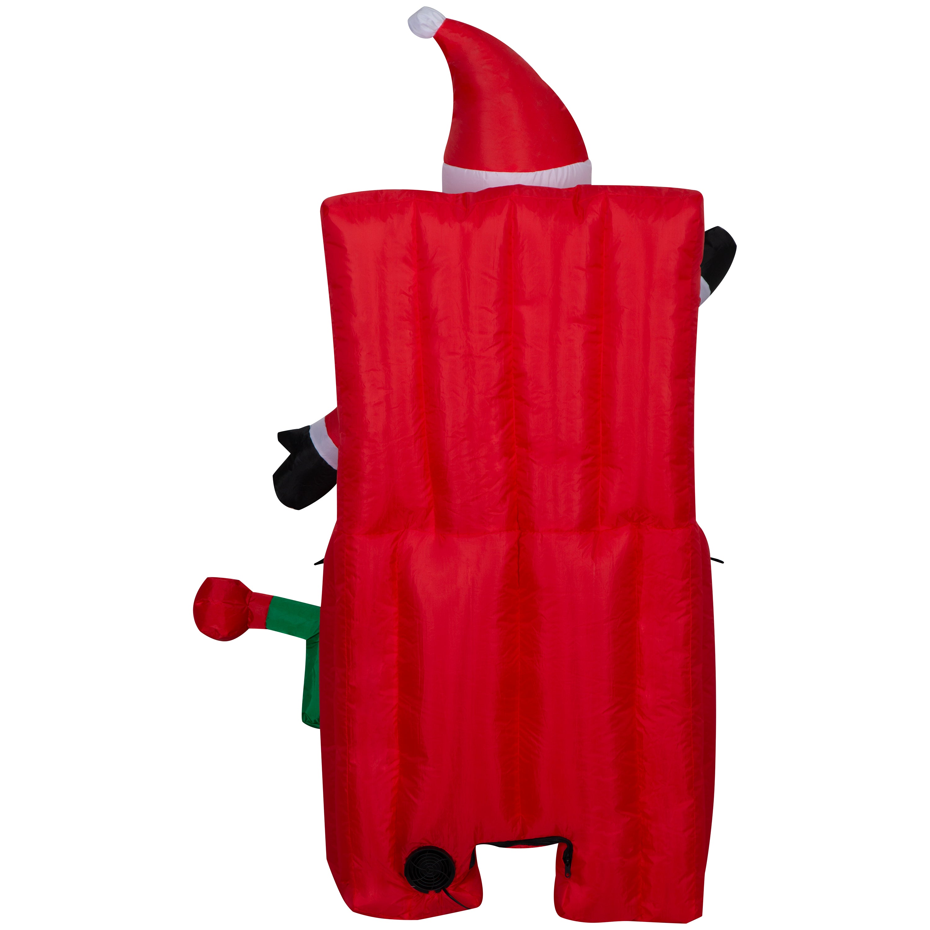Gemmy Animated Christmas Inflatable Santa in Pop Up Box, 5 ft Tall, Multi