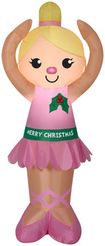Load image into Gallery viewer, 4&#39; Airblown Ballerina Christmas Inflatable
