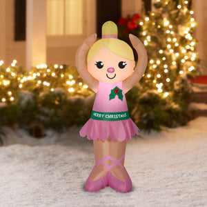 4' Airblown Ballerina Christmas Inflatable