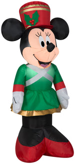 Load image into Gallery viewer, Gemmy Christmas Airblown Inflatable Inflatable Minnie Mouse as Toy Soldier, 3.5 ft Tall, green
