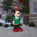 Load image into Gallery viewer, Gemmy Christmas Airblown Inflatable Inflatable Minnie Mouse as Toy Soldier, 3.5 ft Tall, green
