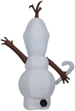 Load image into Gallery viewer, Gemmy Christmas Airblown Inflatable Inflatable Olaf with Candy Cane, 4 ft Tall, white
