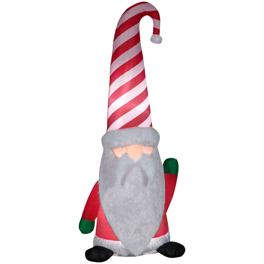 Gemmy Christmas Inflatable Santa Gnome, 5 ft Tall, Multi