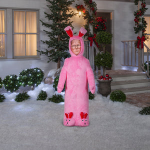 6' Photorealistic Airblown Ralphie w/Pink FuzzyPlush Bunny Suit