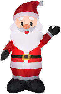 Gemmy Christmas Airblown Inflatable Santa, 4 ft Tall, Red
