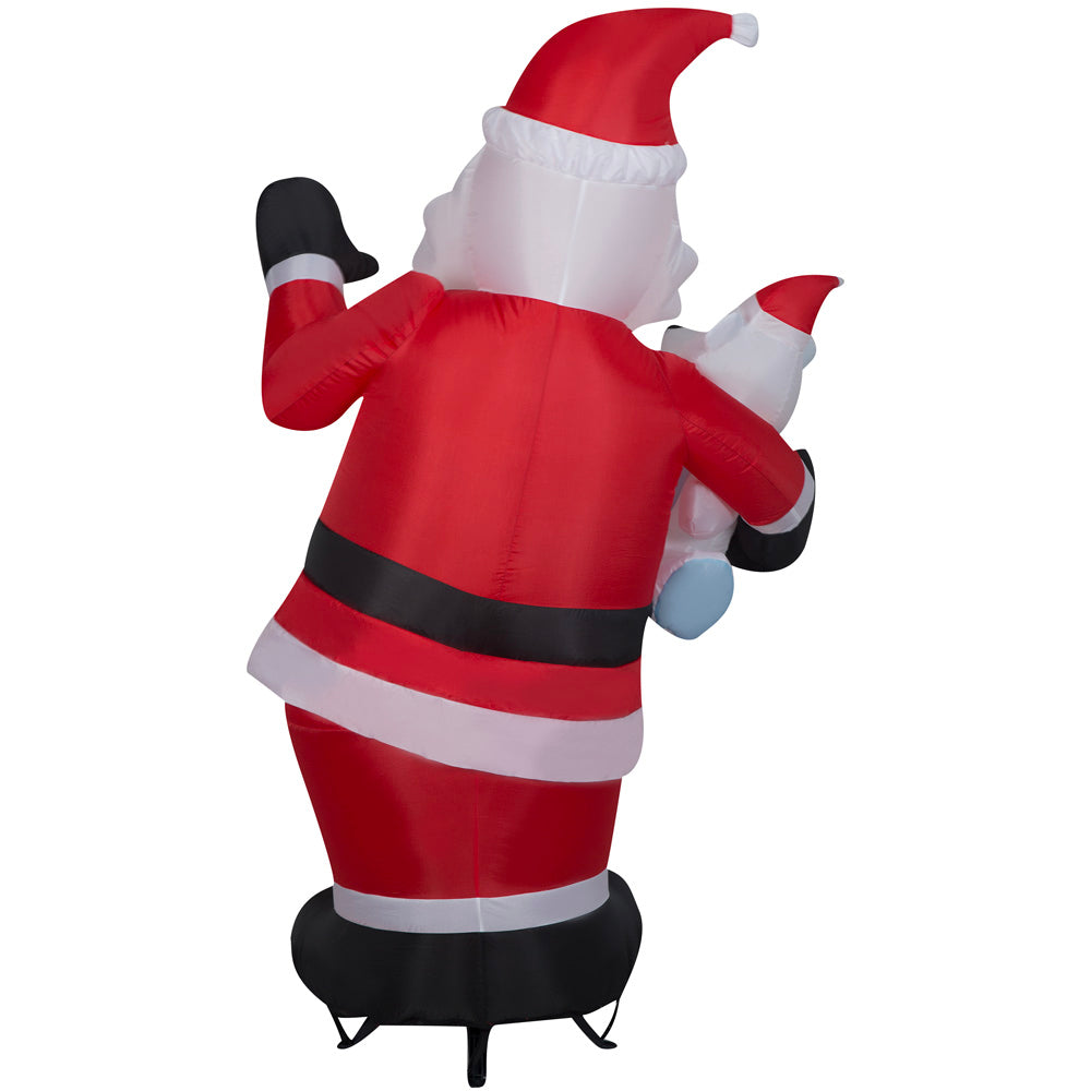 Animated Christmas Inflatable Swaying Santa w/Polar Bear, 6 ft Tall image 3