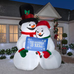 Load image into Gallery viewer, Gemmy 10&#39; Airblown Mixed Media-Snow Couple Giant
