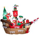 Load image into Gallery viewer, Gemmy Giant Christmas Inflatable Pirate Ship, 8 ft Tall, Multi
