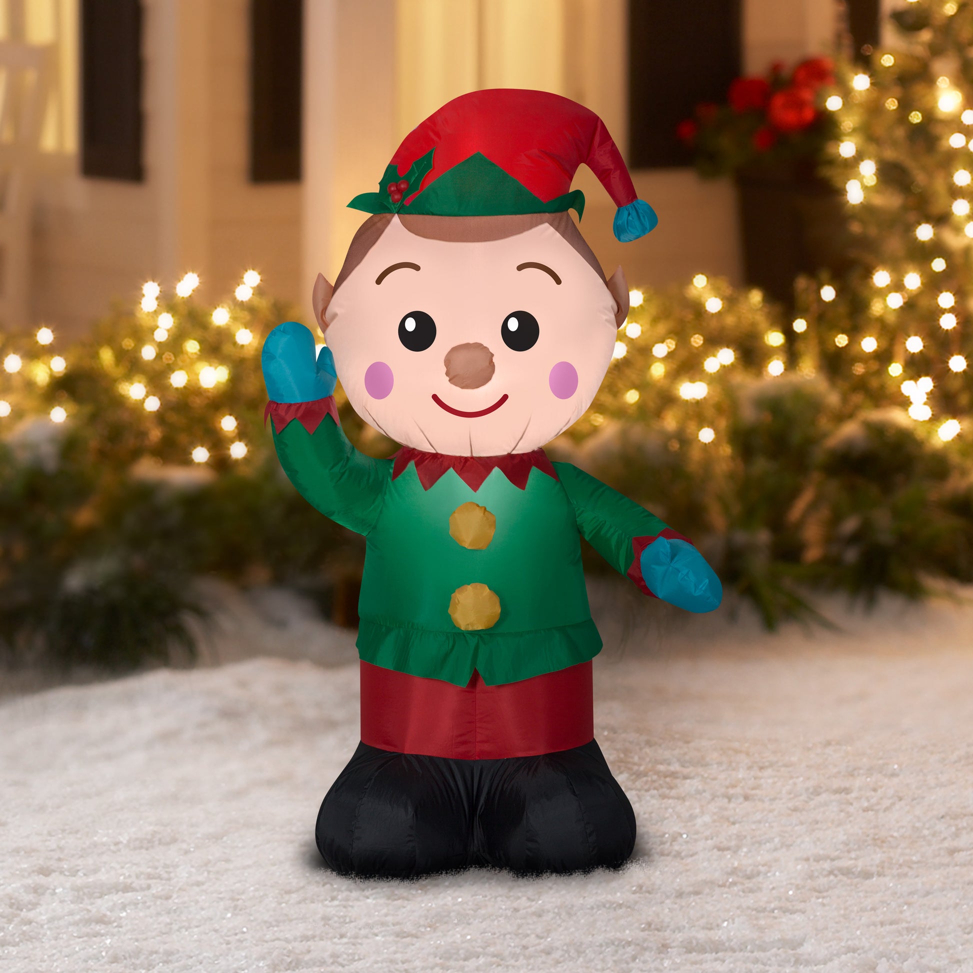 Inflatable Christmas Elf 4' lifestyle