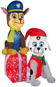 7' Airblown Paw Patrol Nick on Presents Christmas Inflatable