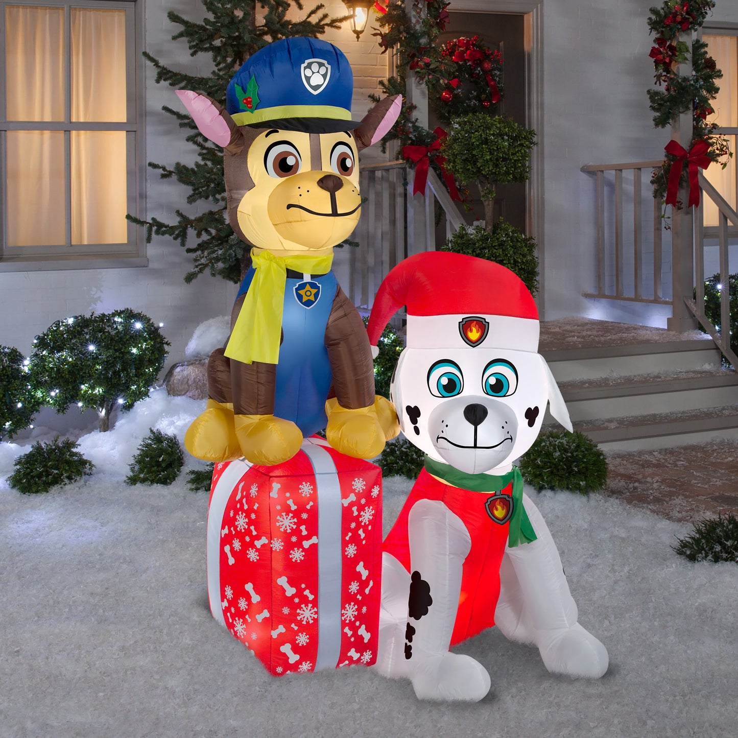 7' Paw Patrol Nick on Presents Christmas Inflatable lifestyle