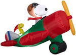 Load image into Gallery viewer, Gemmy Christmas Airblown Inflatable 4.5&#39; Snoopy in Airplane Scene
