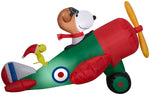Load image into Gallery viewer, Gemmy Christmas Airblown Inflatable 4.5&#39; Snoopy in Airplane Scene
