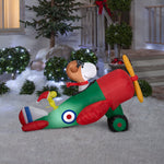 Load image into Gallery viewer, Gemmy Christmas Airblown Inflatable 4.5&#39; Snoopy in Airplane Scene
