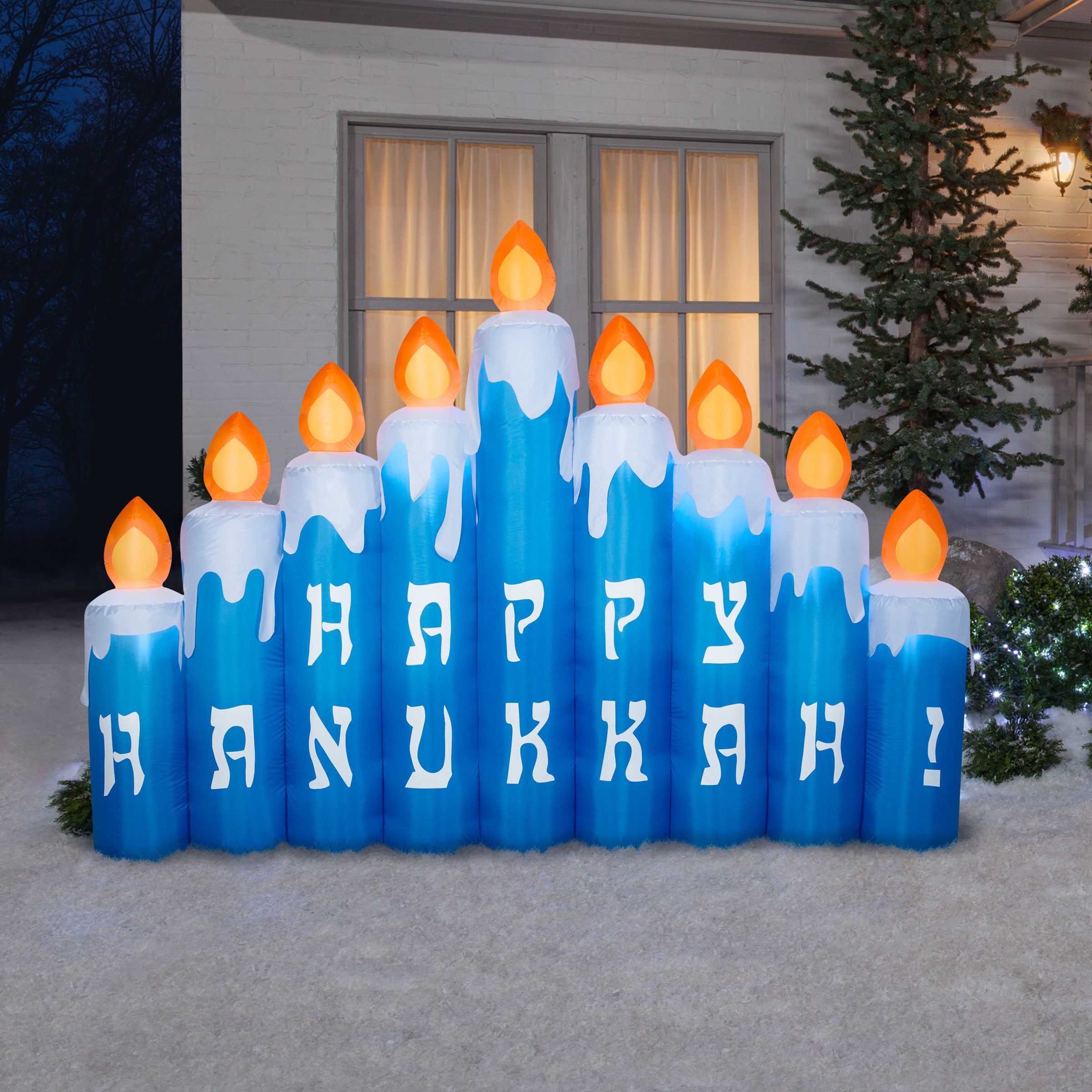 9' Airblown Hanukkah Candles Scene Hanukkah Inflatable