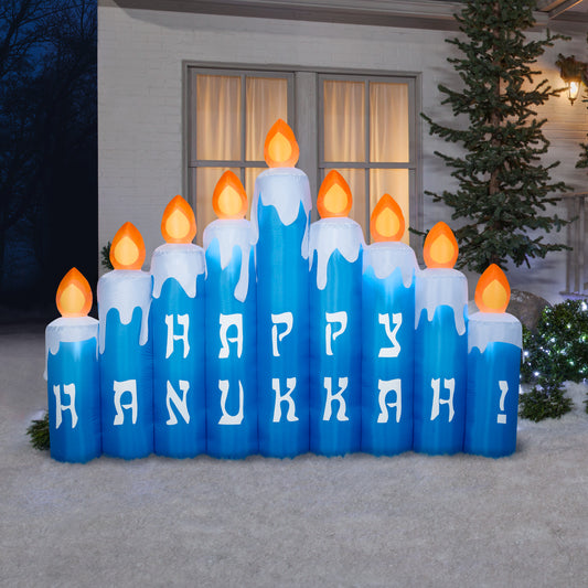 9' Hanukkah Candles Scene Hanukkah Inflatable lifestyle