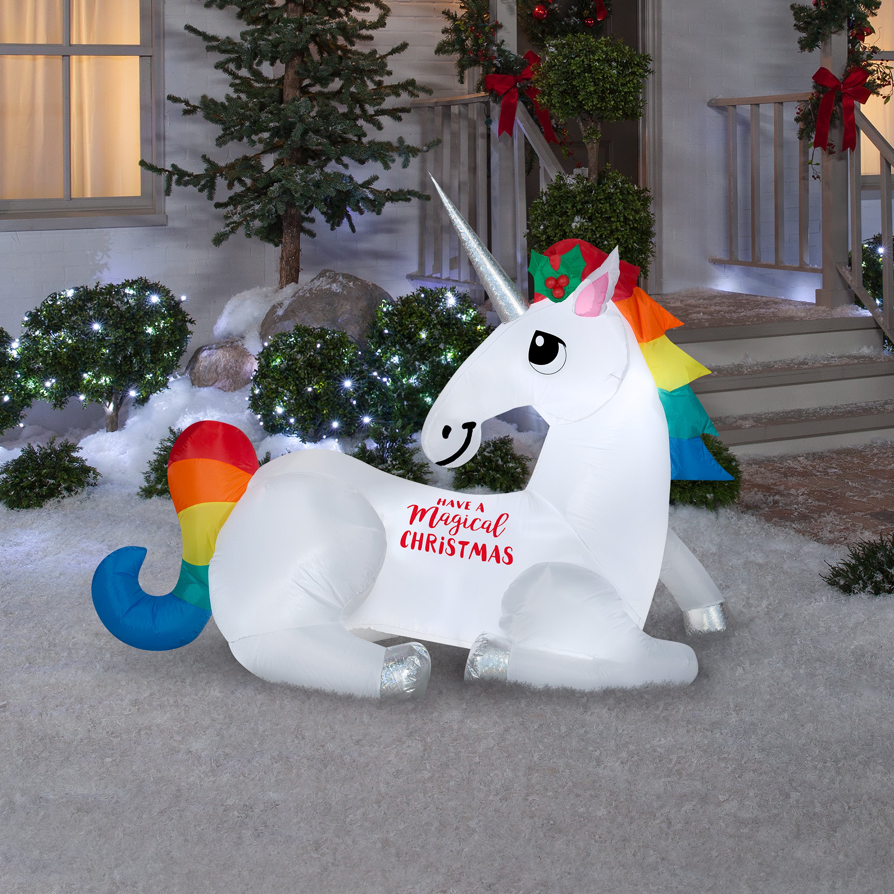 Gemmy Christmas Inflatable 6' Magical Unicorn
