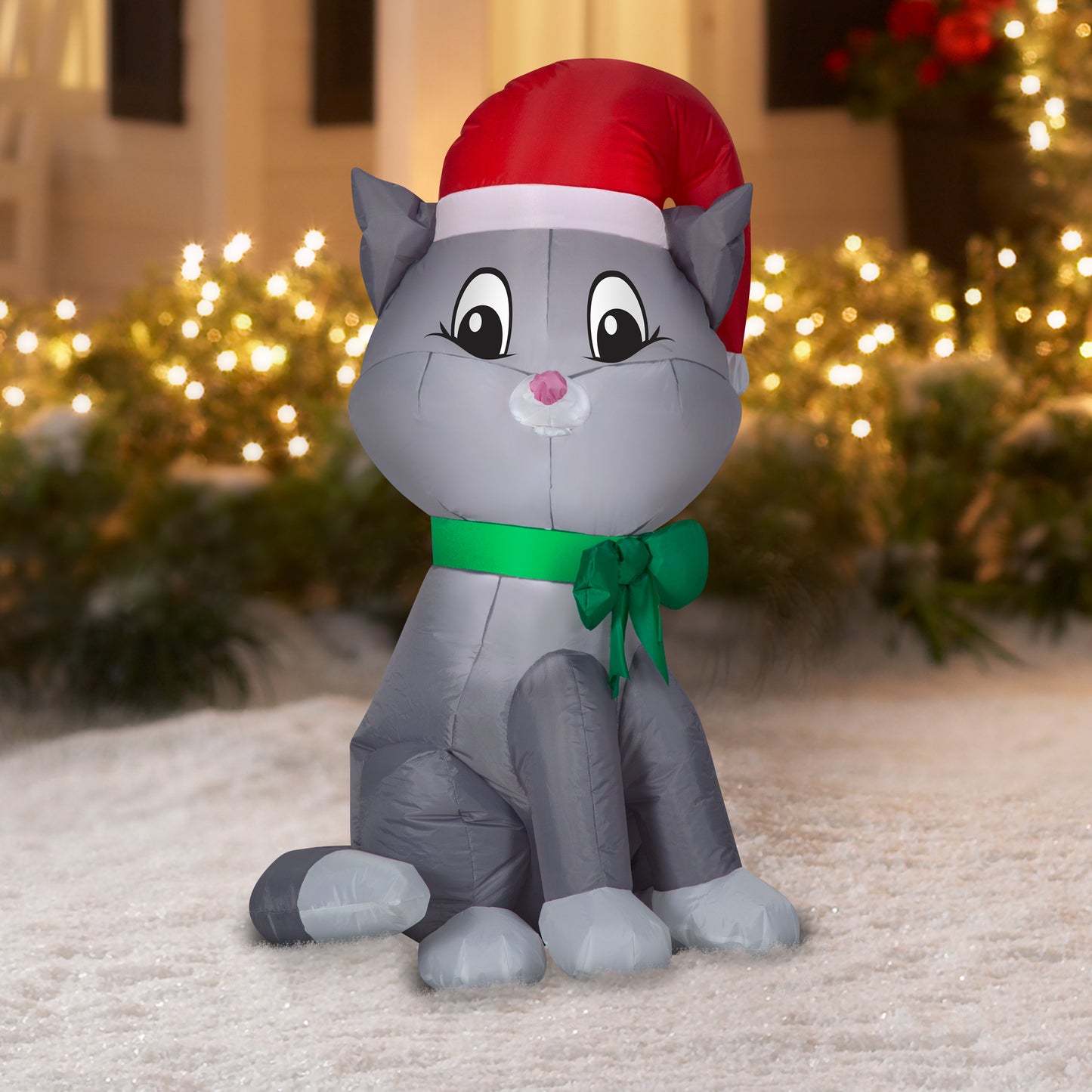 3.5' Cat Christmas Inflatable lifestyle