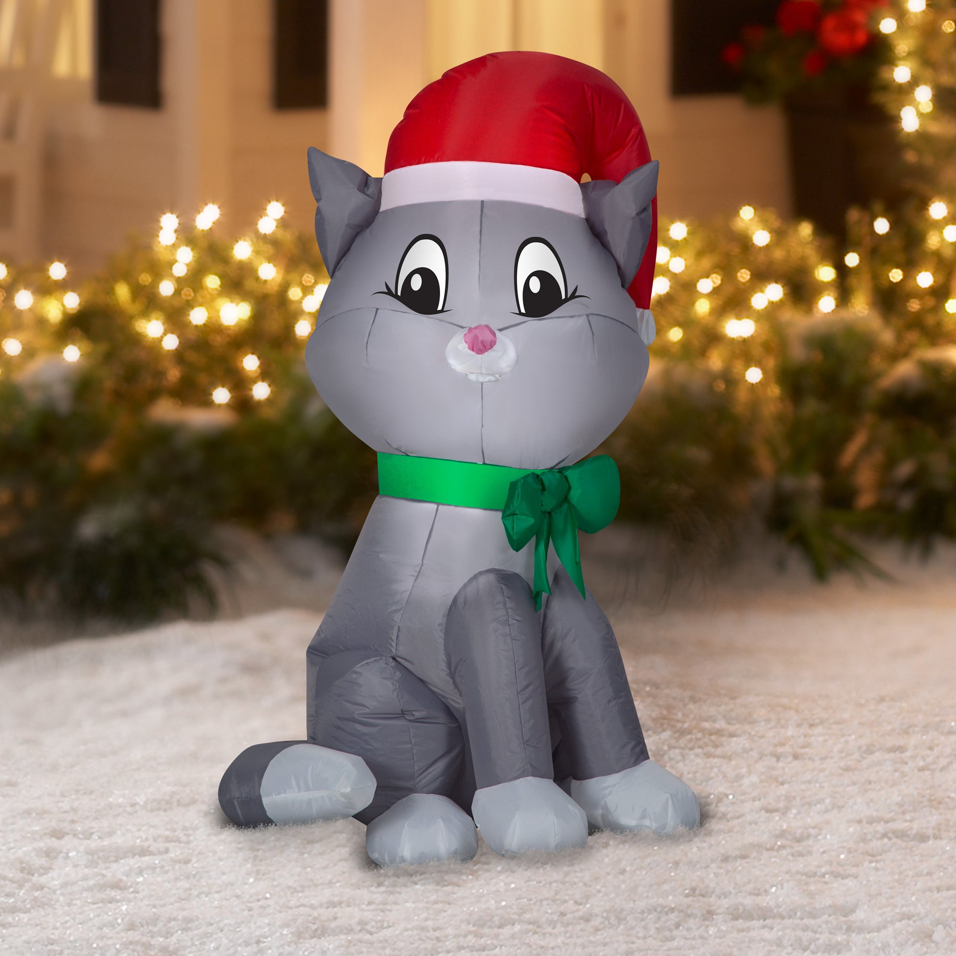 3.5' Cat Christmas Inflatable lifestyle