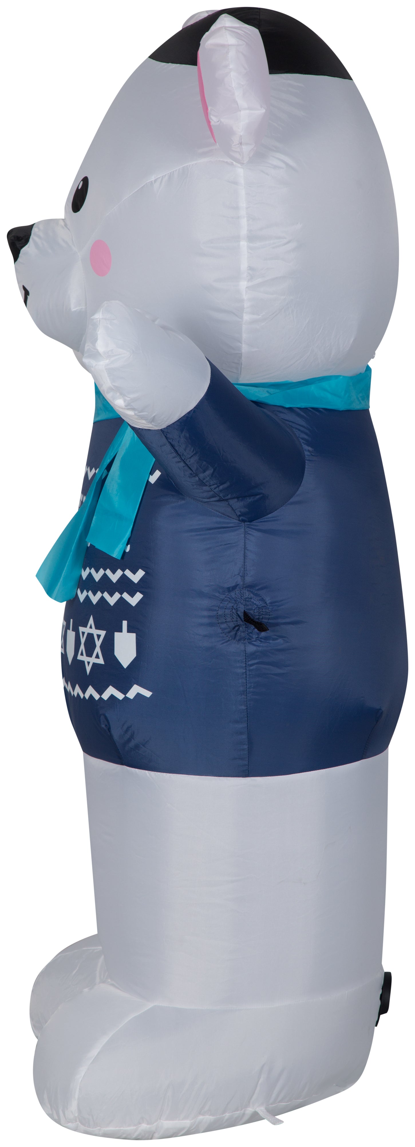 Gemmy Christmas Airblown Inflatable Hanukkah Polar Bear, 4 ft Tall, Multicolored