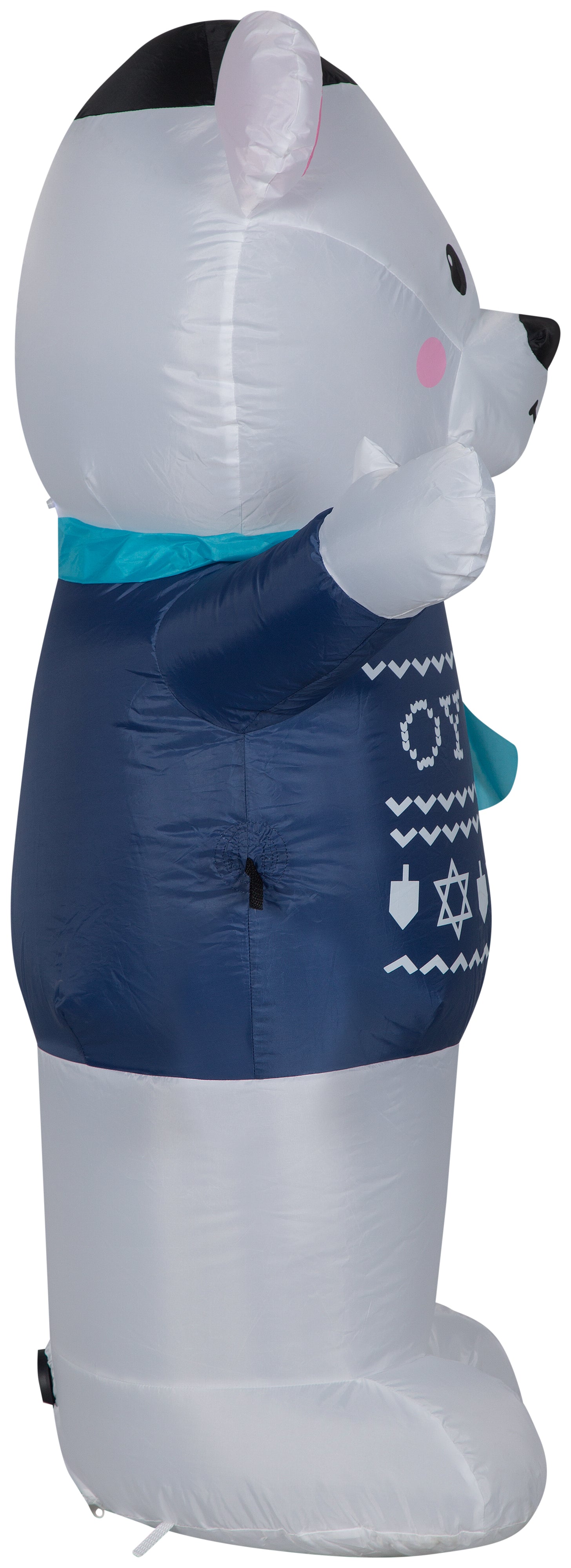 Gemmy Christmas Airblown Inflatable Hanukkah Polar Bear, 4 ft Tall, Multicolored