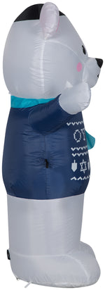 Load image into Gallery viewer, Gemmy Christmas Airblown Inflatable Hanukkah Polar Bear, 4 ft Tall, Multicolored
