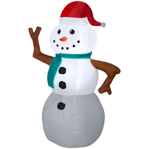 Gemmy Christmas Inflatable Snowman with Twig Arms, 3.5 ft Tall, Multi