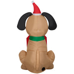 Load image into Gallery viewer, Gemmy Christmas Inflatable Dog with Santa Paws Sign, 5 ft Tall, Multi
