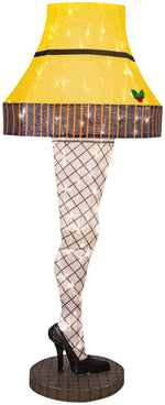 Load image into Gallery viewer, Gemmy 3D Holiday Lighted Tinsel Sculpture Leg Lamp 60&quot; WB , Multi
