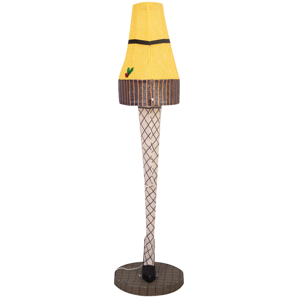 Gemmy 3D Holiday Lighted Tinsel Sculpture Leg Lamp 60" WB , Multi